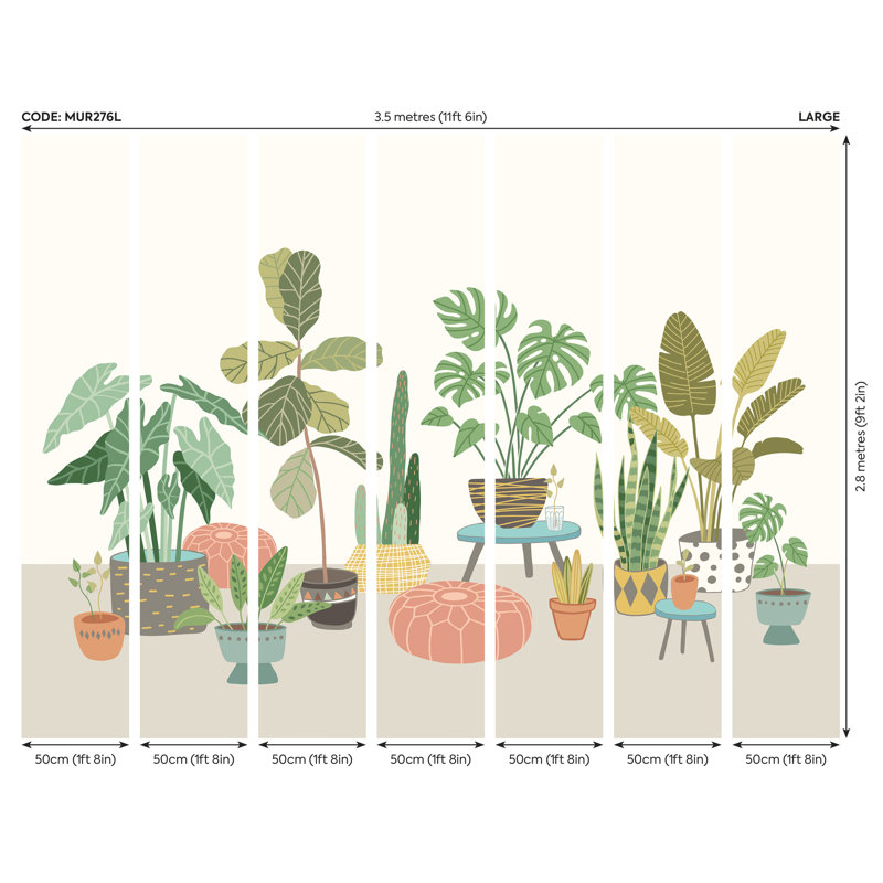 Panora Matte Wall Mural, 280cm L x 350cm W