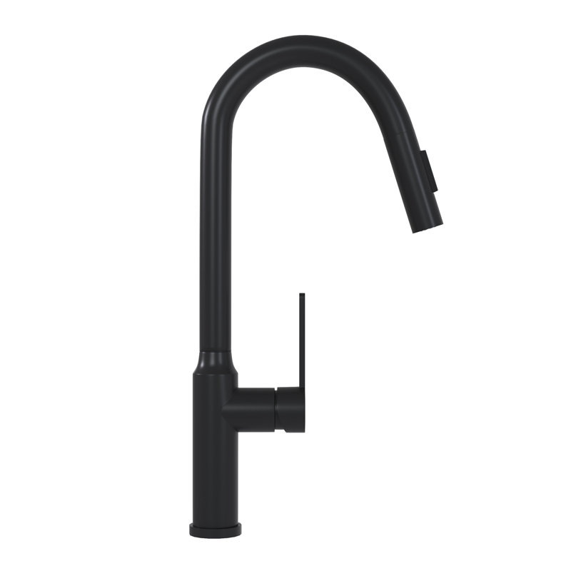 Robinet de cuisine rétractable, noir mat - 18,32 rouille 18,32 po, Noir mat