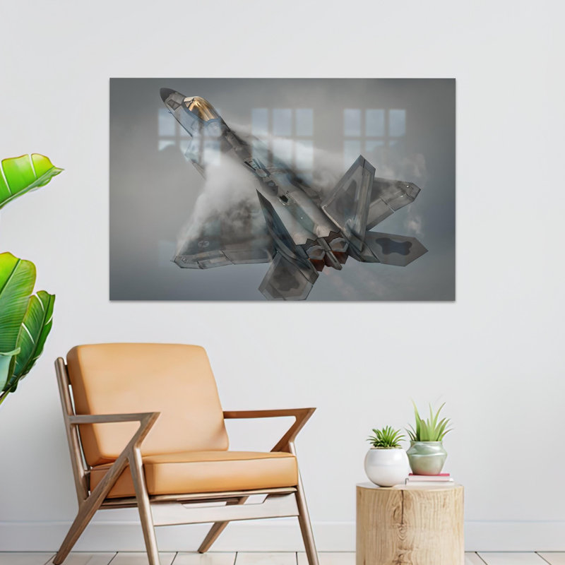 F-22 Raptor Fighter Jets Modern Wall Art Printed On Glass Perfect For Bridesmaid Gift And Aircraft Enthusiasts_Rectangle