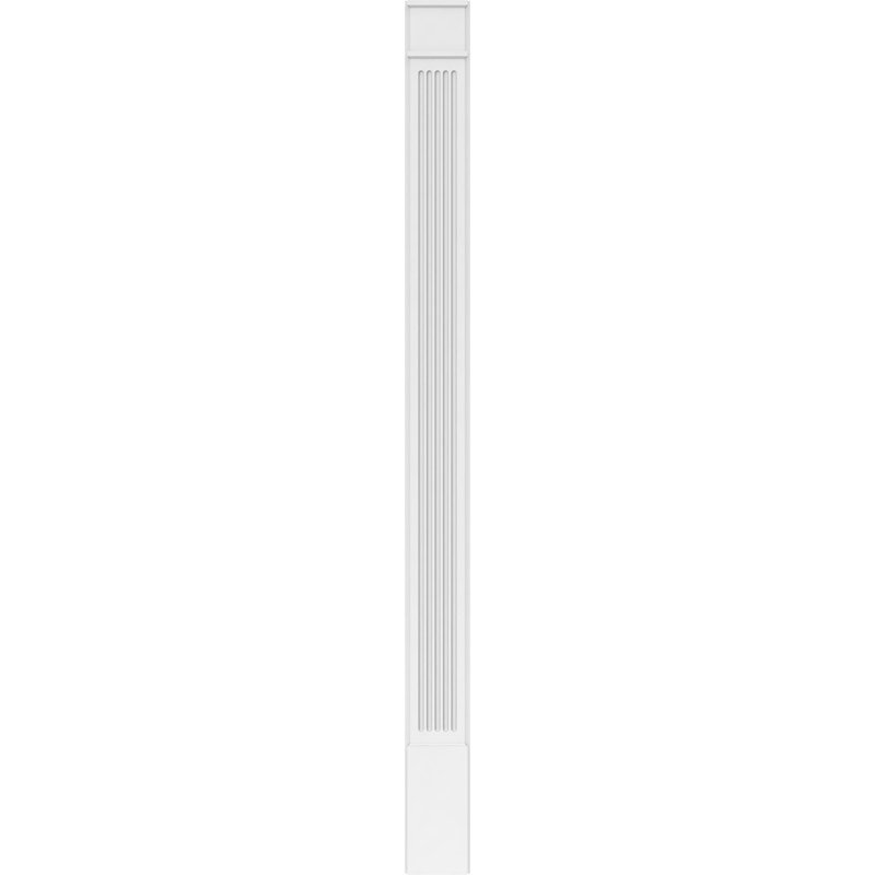 Pilastre cannelé en PVC (la paire), 120 po, 9", Base et chapiteau décoratifs