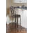 Lockridge Swivel Metal Leg Stool With Faux Leather Stool-41695066