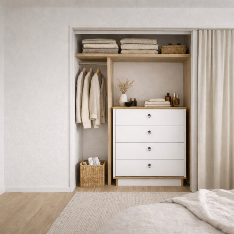 SAHRA DRESSER BLANC Saphir blanc, Blanc / chêne oud