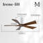 60" Irene 5-Blade Hugger Ceiling Fan with Wall Remote-1087667332-1087667352-1087667377