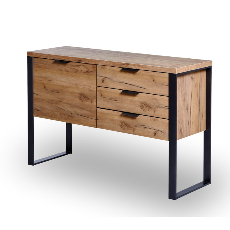 Apogee 119cm Sideboard, Light Brown/Black