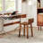 Dining Chairs with Acacia Wood Legs Curved Seat & Low Back for Home-91666308