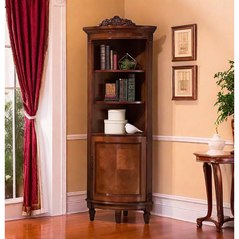 American-Style Country Multi-Functional Large-Capacity Display & China Cabinets, Brown