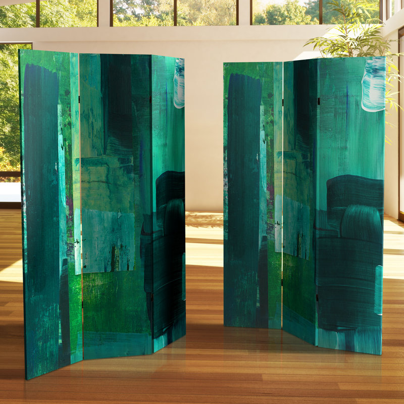 Undersea 3 Panel Room Divider, Orange