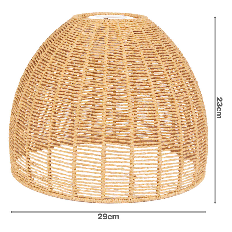 23cm H Rope Dome Pendant Shade ( Spider ) in Natural