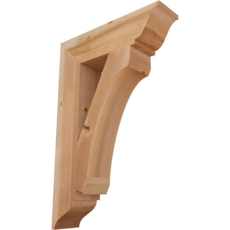 Support en bois rustique traditionnel BKTLEC01, Cèdre rouge de l'Ouest (lisse), H 36 po x l 5,5 po x P 24 po