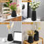 Ensemble de 3 vases en céramique noirs, petits vases à fleurs décoratifs pour la pampa