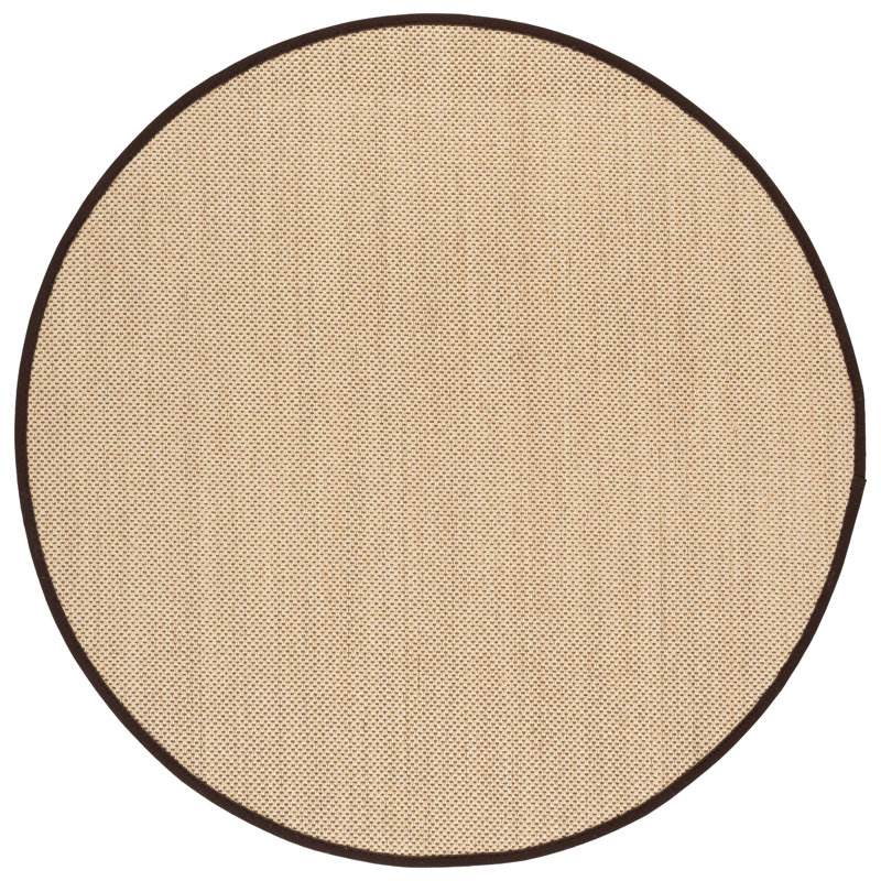 Hillsborough Natural Fiber Sisal Pile Solid Color Rug, Round 6'
