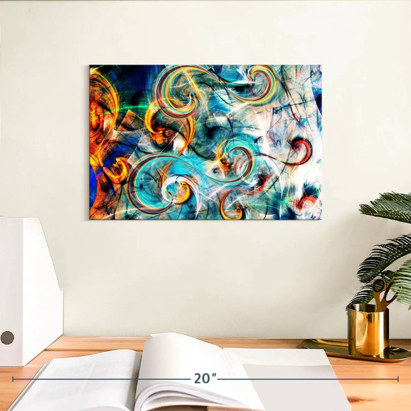 Avery Light Curves Abstract, 8" H x 12" W