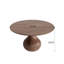 Otelia Dark Walnut Space-Saving Round Solid Wood Dining Table For Kitchen Restaurant Breakfast Office-114220731