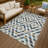 Machine Washable Indoor/Outdoor Chantille Tribal Rug-1207110202-1207110205