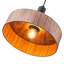 Luminaire suspendu moderne en bois, hauteur réglable de 11 à 90 po, simple luminaire à DEL noir E26 avec abat-jour noyer - homologué ETL pour le salon de l'îlot de cuisine