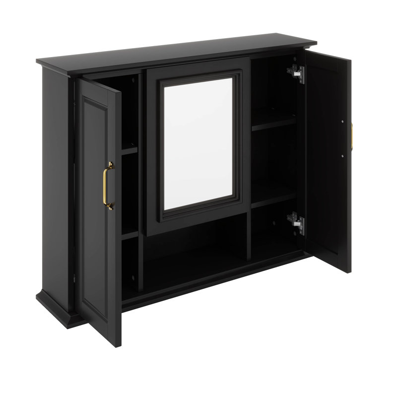 Armoire de rangement murale 36 po, Noir