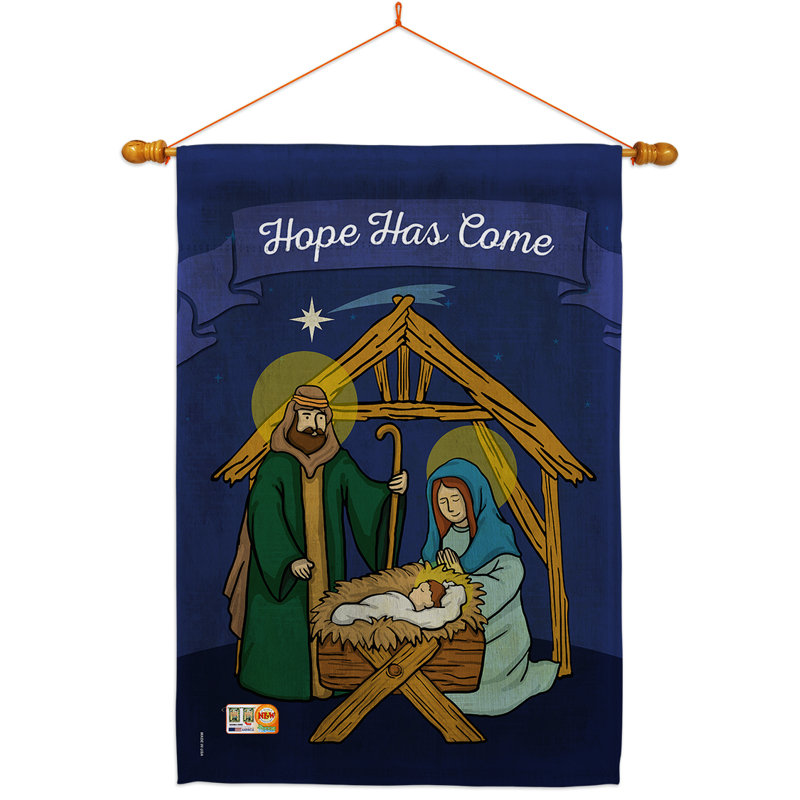 Double Sided 40'' H x 28'' W Polyester Christmas Flag Set
