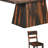 Seven Piece Brown Solid Wood Dining Set with Six Chairs