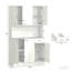 Armoire de cuisine de 71 pouces de hauteur avec support pour micro-ondes, tablettes réglables, tiroir de rangement-393101365