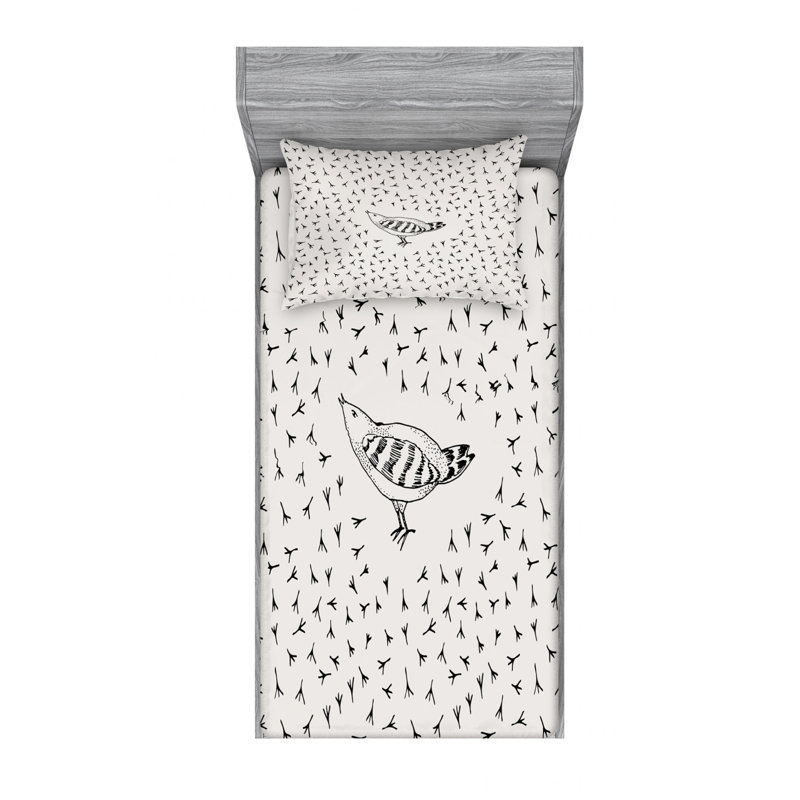 Microfiber Sheet Set, Twin Sheet Set with Fitted Sheet