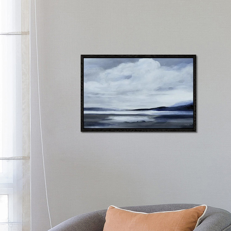 Distant Calm II by Stellar Design Studio - Painting on Canvas, 66.04 cm H x 45.72 cm W, Black Floater Frame