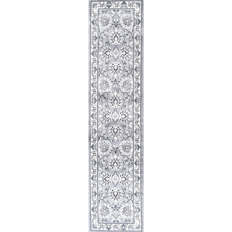 Yeghivart French Cottage Gray/Cream Rug, Runner 2' X 8'
