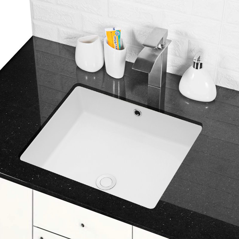 Elegant Ceramic Rectangular Bathroom Sink - Undermount Installation Contemporary Classic With A Style
