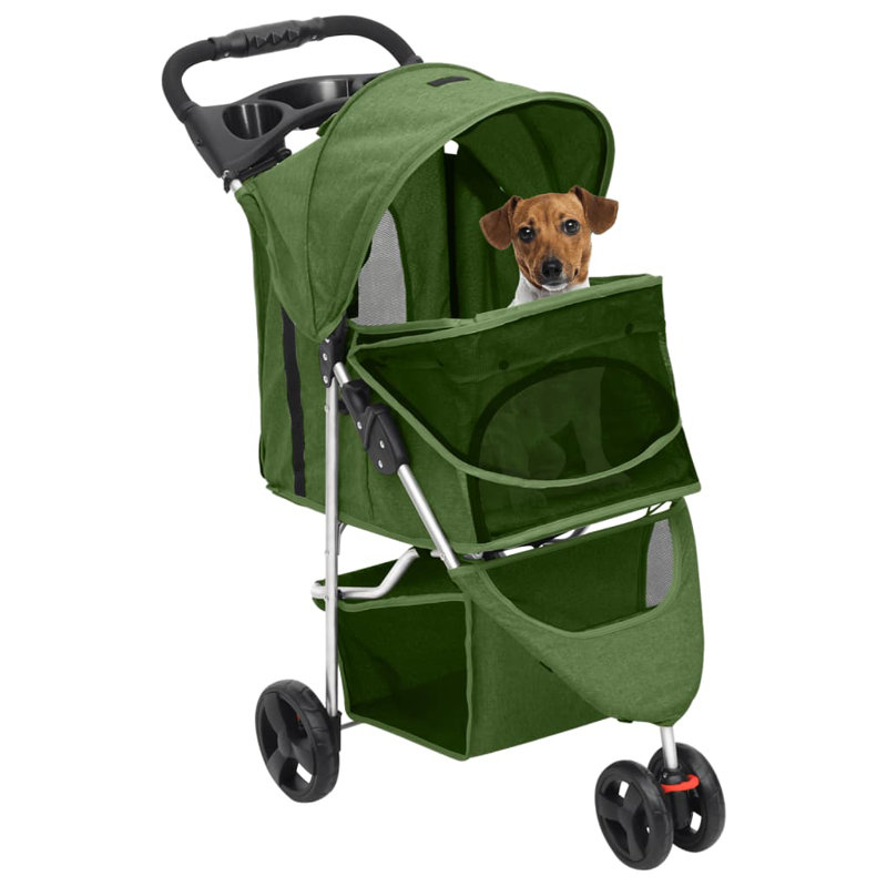 Dellbrook Collapsible Pet Vehicle Travel Carrier with 1 Door, Green