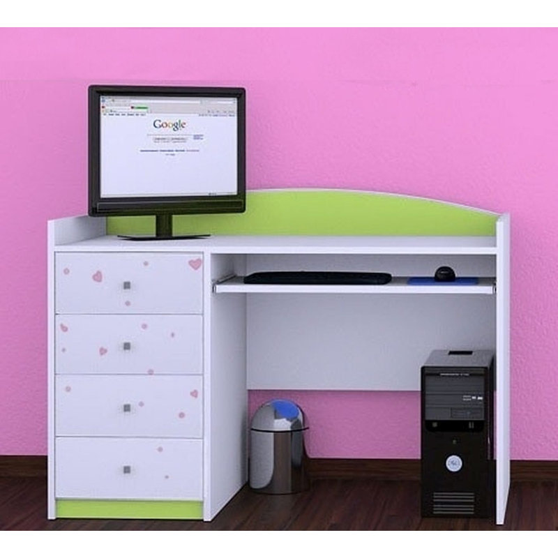 Merlin 125cm Computer Desk, Green
