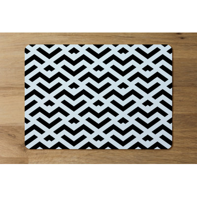 Bethune Polyester-Coated Hardboard Geometric Rectangle Placemat
