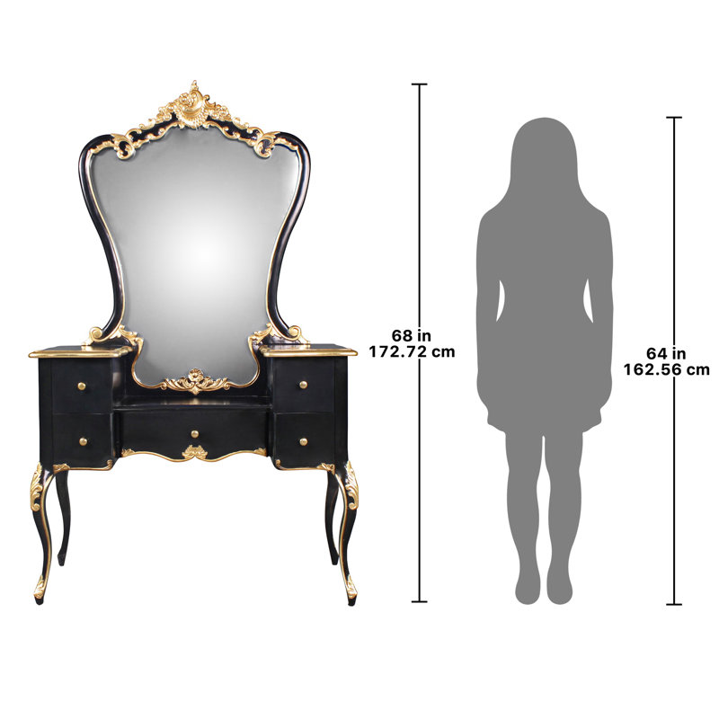 Coiffeuse avec miroir Rococo Isabella