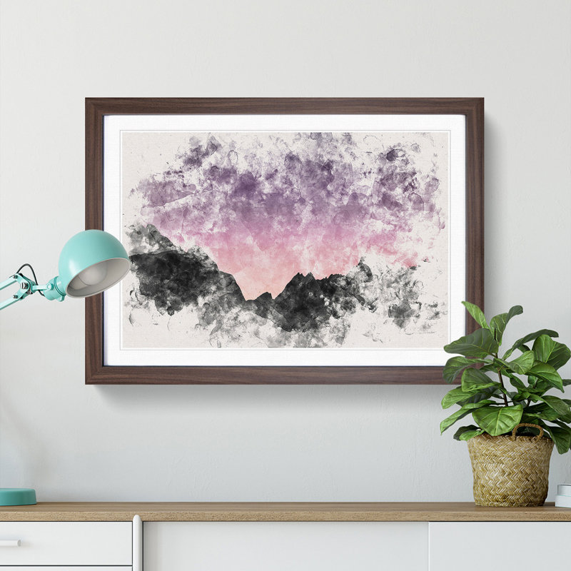 Pink Sky at Night - Framed Print, Walnut Framed, 62cm H x 87cm W x 2cm D