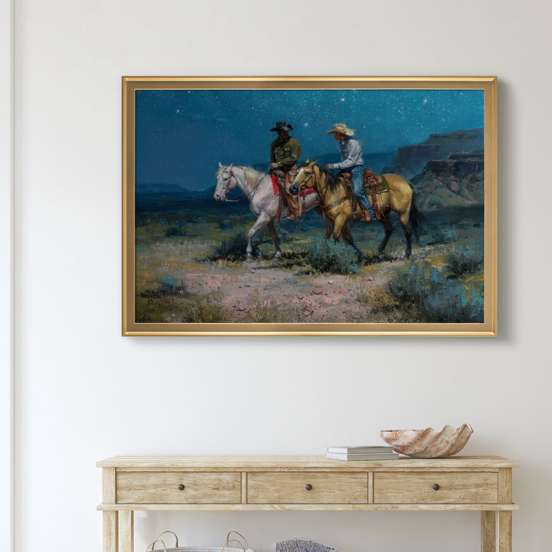 «Night Riders», impression sur toile encadrée, Doré, H 18,5 po x l 24,5 po x P 1,5 po