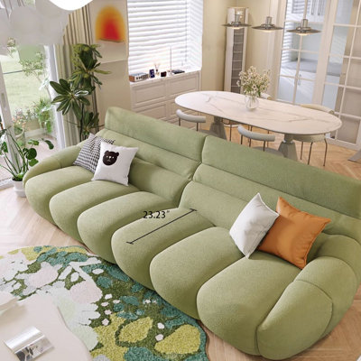 Coussin modulaire en polyester vert