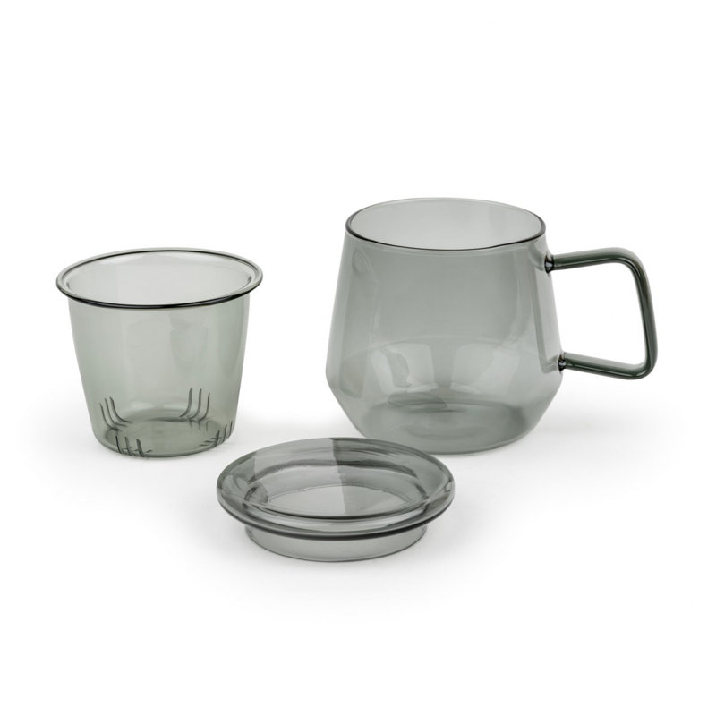 Glass Teacup, Black