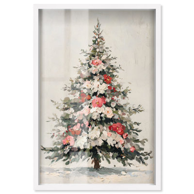 Décoration murale de Noël festive «I Shadowbox Print» par Art Remedy, cadre blanc, 37 x 55