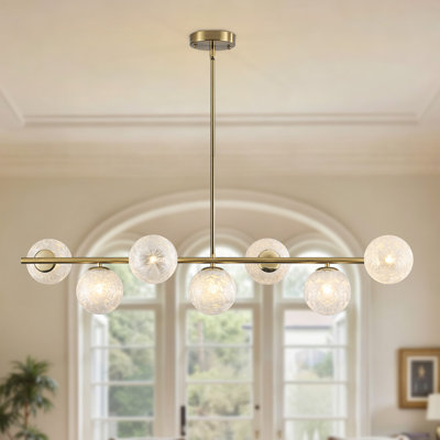 Kason Modern 7-Lights linear globe chandelier