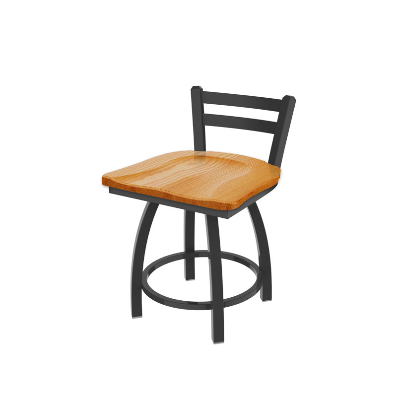Tabouret de coiffeuse 411 Jackie, Bois - chêne moyen, Étain