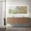 Capot - 5n 72 po X P 19,80 po P 20,00 po Meuble-lavabo mural H en bois naturel avec double lavabo blanc
