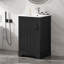 Meuble-lavabo de 20 po avec lavabo, armoire de salle de bain avec porte à fermeture douce, support de rangement et tablette réglable-1286648490
