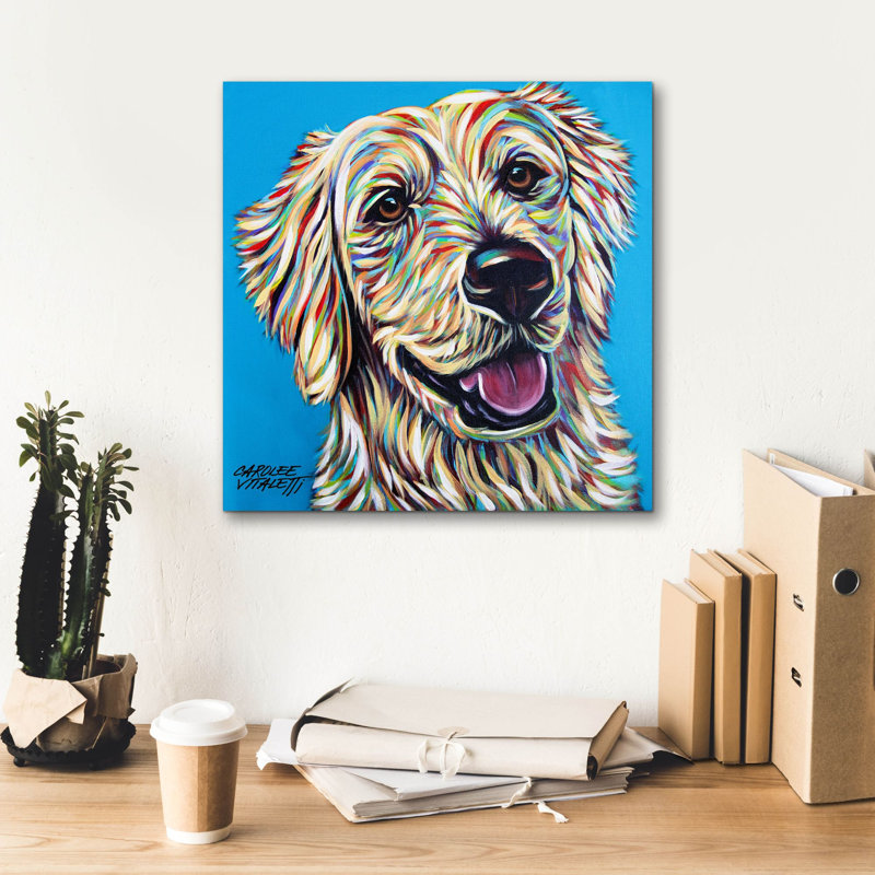 «Furry Dog Friend 1» par Carolee Vitaletti, H 18 po x l 18 po x P 0,75 po
