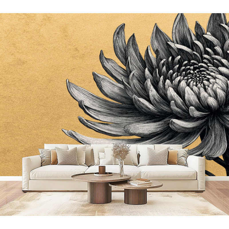 Papier peint adhésif décoratif floral bohème Boho, L 96 po x l 69 po