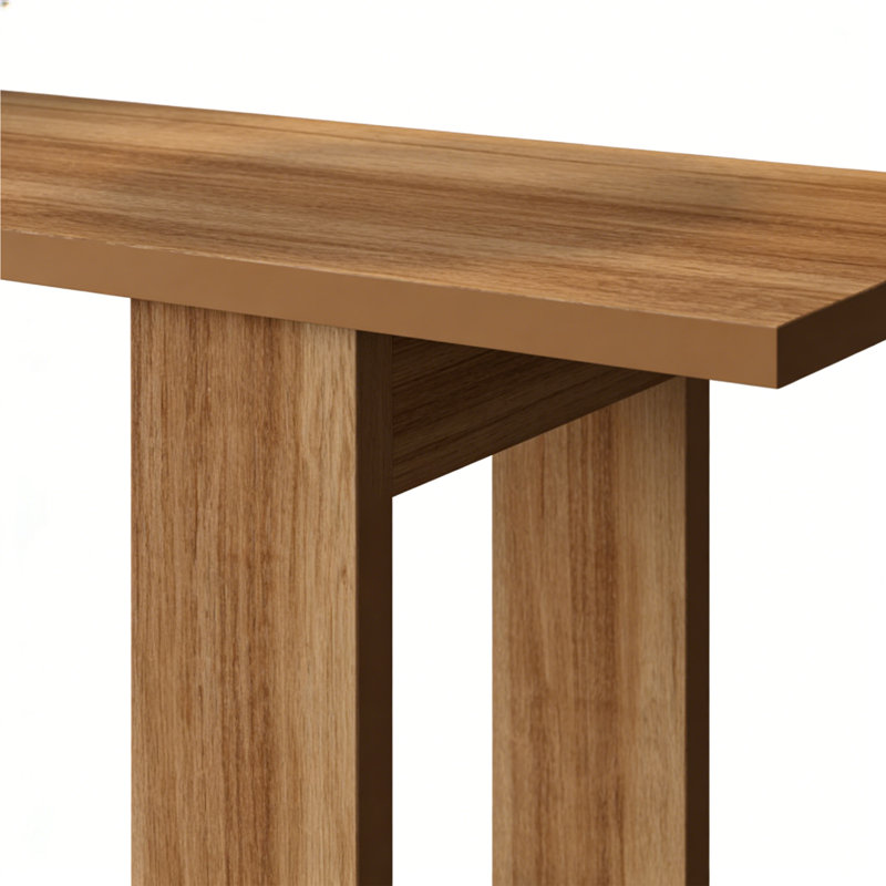 Console de hall d'entrée en bois de pin massif, H 31,5 po x l 39,37 po x P 13,78 po, Brun