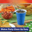 Party On Disposable Plastic Cups, Marine Blue, 18 Ounce, 120 Count