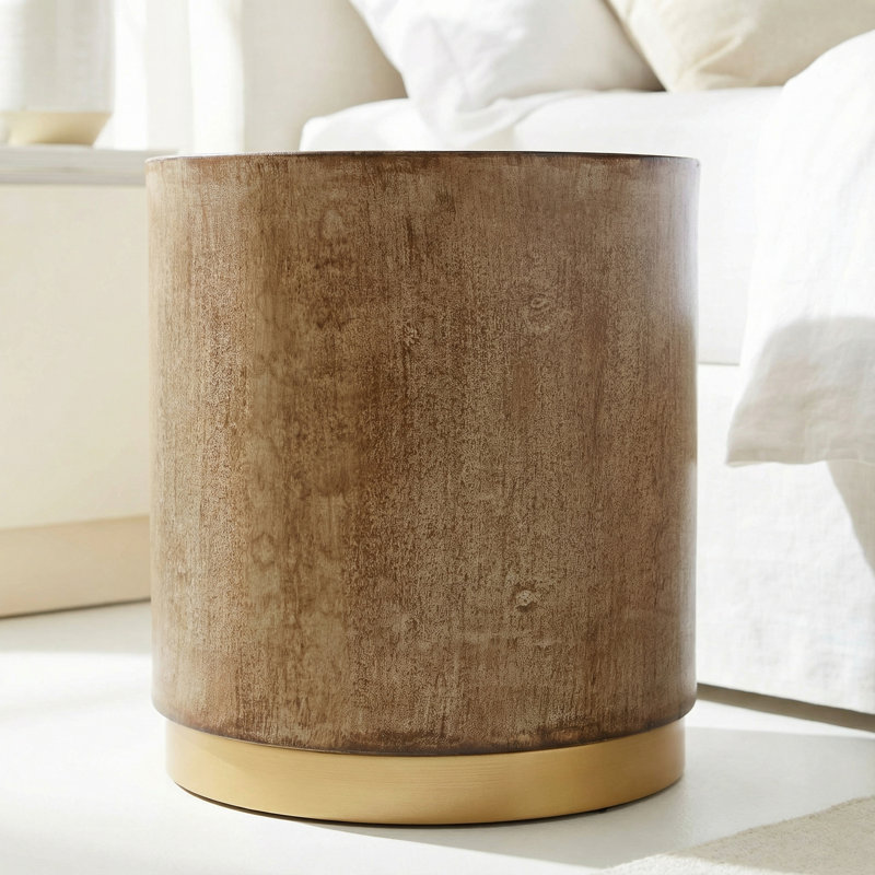 Repose-pieds rond en bois Tunbridge