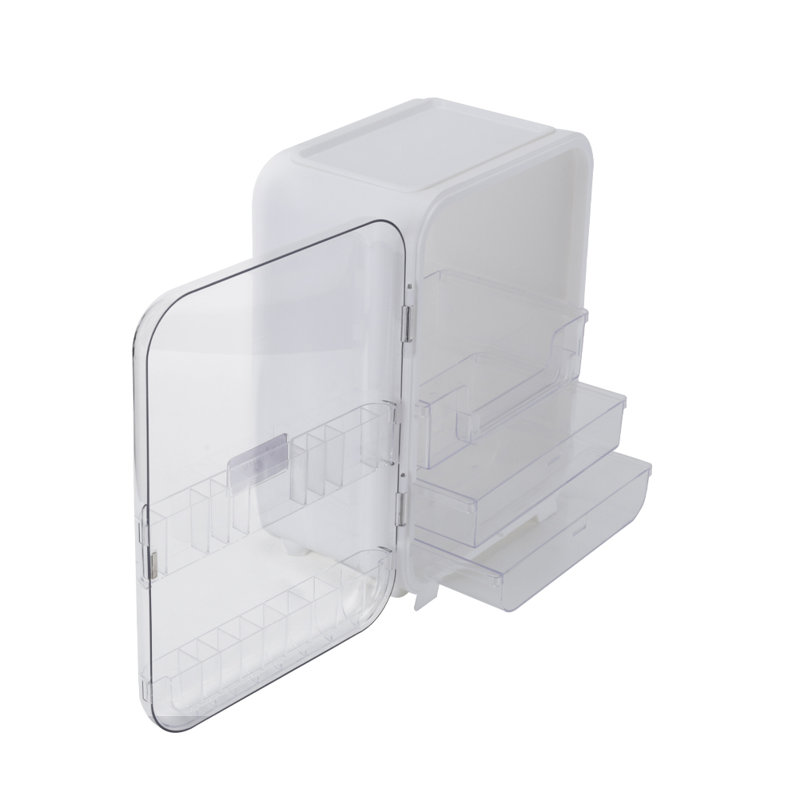 Plastic Makeup Organiser, White