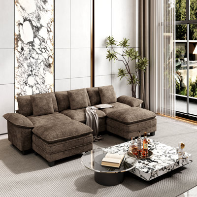 Upholstered Modular Sectional Sofa Cloud Couch