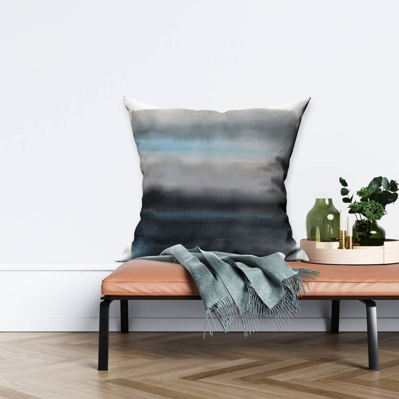 Shade of blue - 26"x26" Throw pillow cover - Poly twill - Print on demand