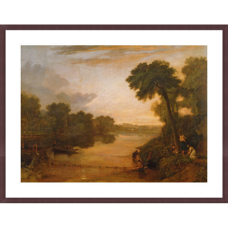 La Tamise près de Windsor par Joseph Mallord, William Turner, impression giclée encadrée, H 32,48 po x l 41,5 po