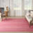 Anerinda Solid Hand Loomed Wool/Cotton Area Rug in Rose Pink-1111087273